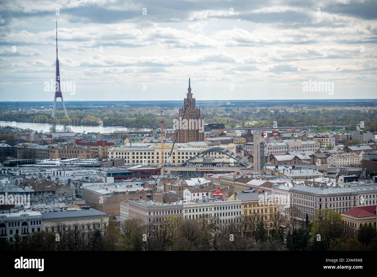 Blick über Riga, Lettland Stockfoto