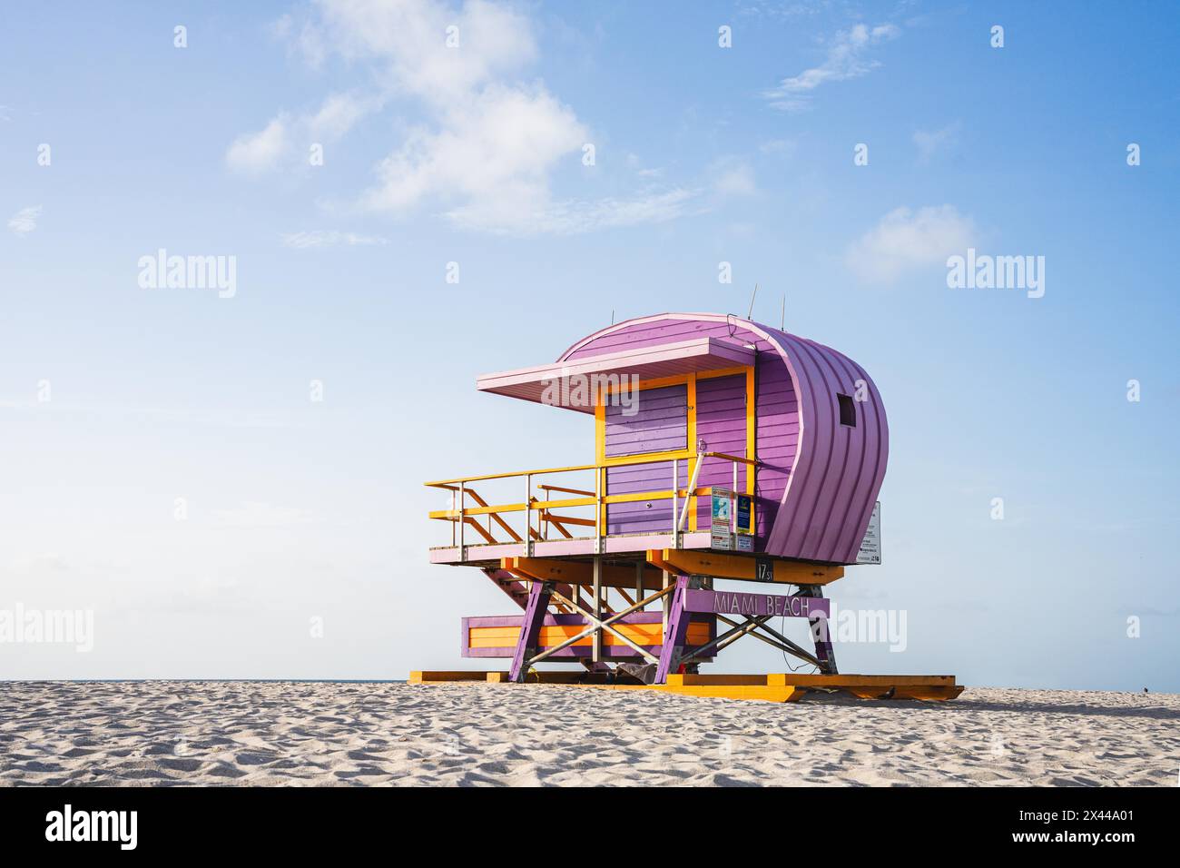 17th Street Lifeguard Tower, Miami Beach, Florida, USA Stockfoto