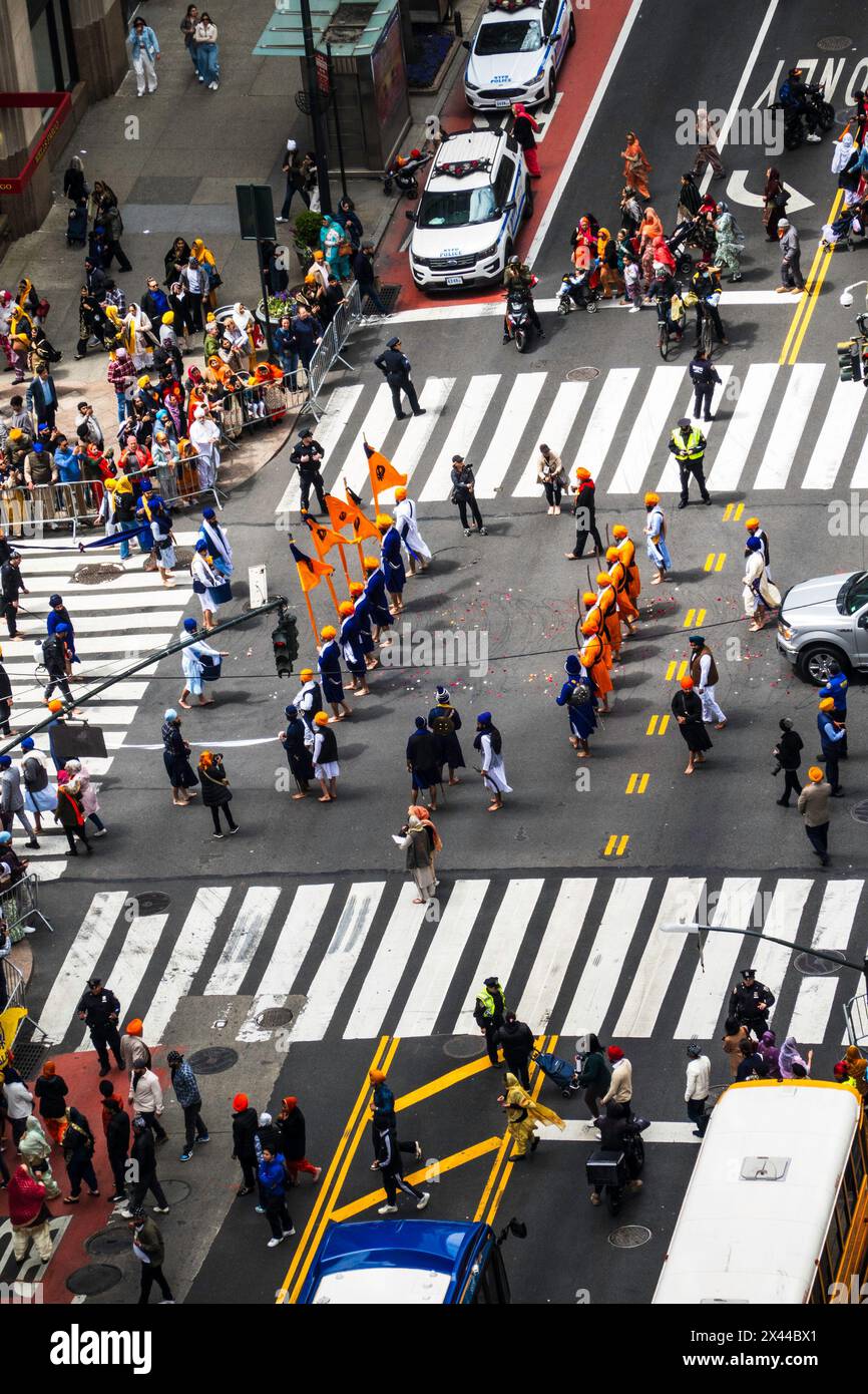 Sikh Day Parade auf der Madison Avenue 27. April 2024, New York City, USA Stockfoto