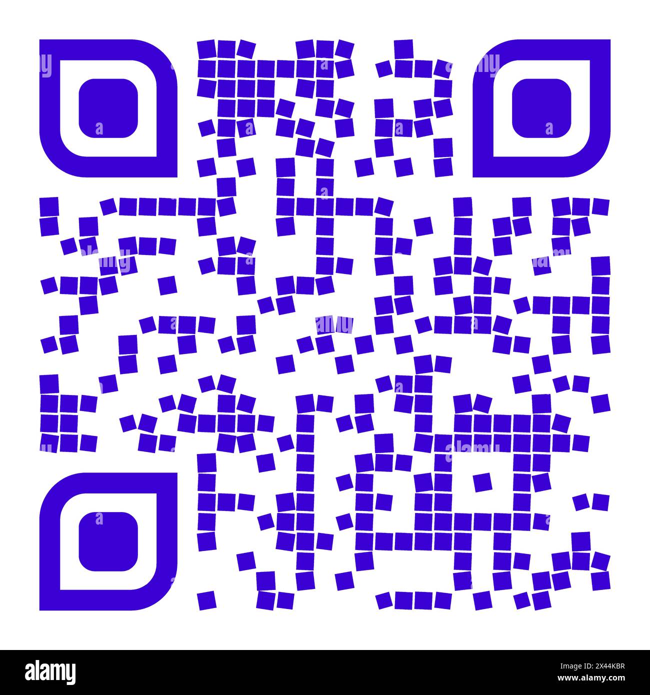 Symbol für QR-Code. Vektorabbildung. Blaue Farbe Stock Vektor