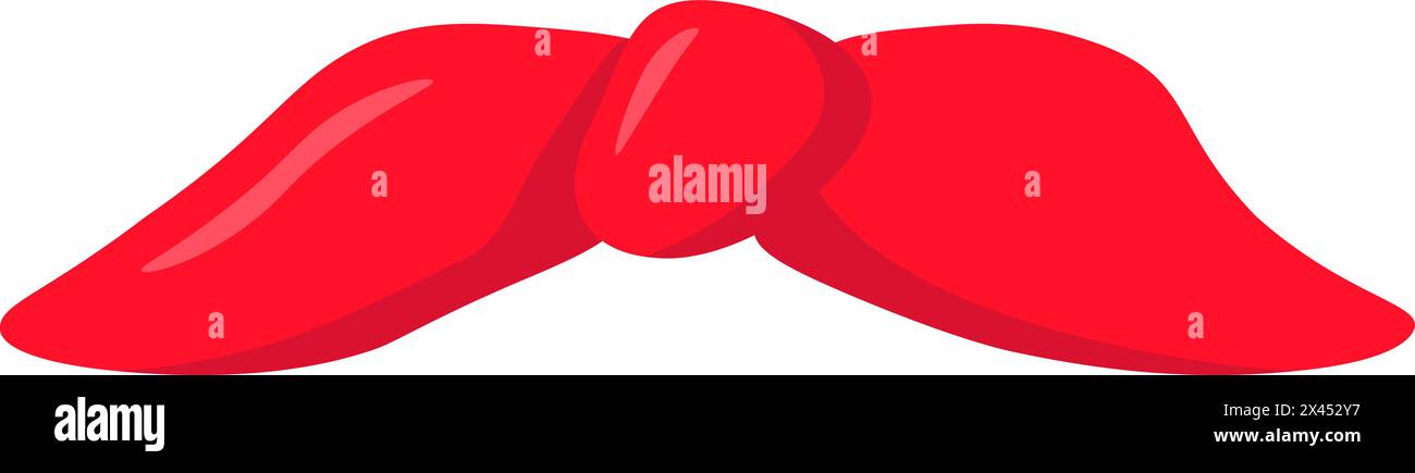 Flacher Karikaturfilm mit rotem Chef's Schal-Symbol Stock Vektor