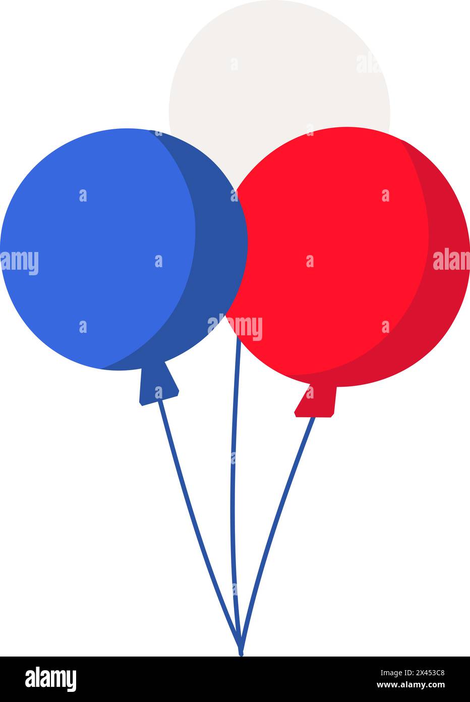 Flaggenballons Für Feiertagsereignis Mit Flacher Flagge Stock Vektor
