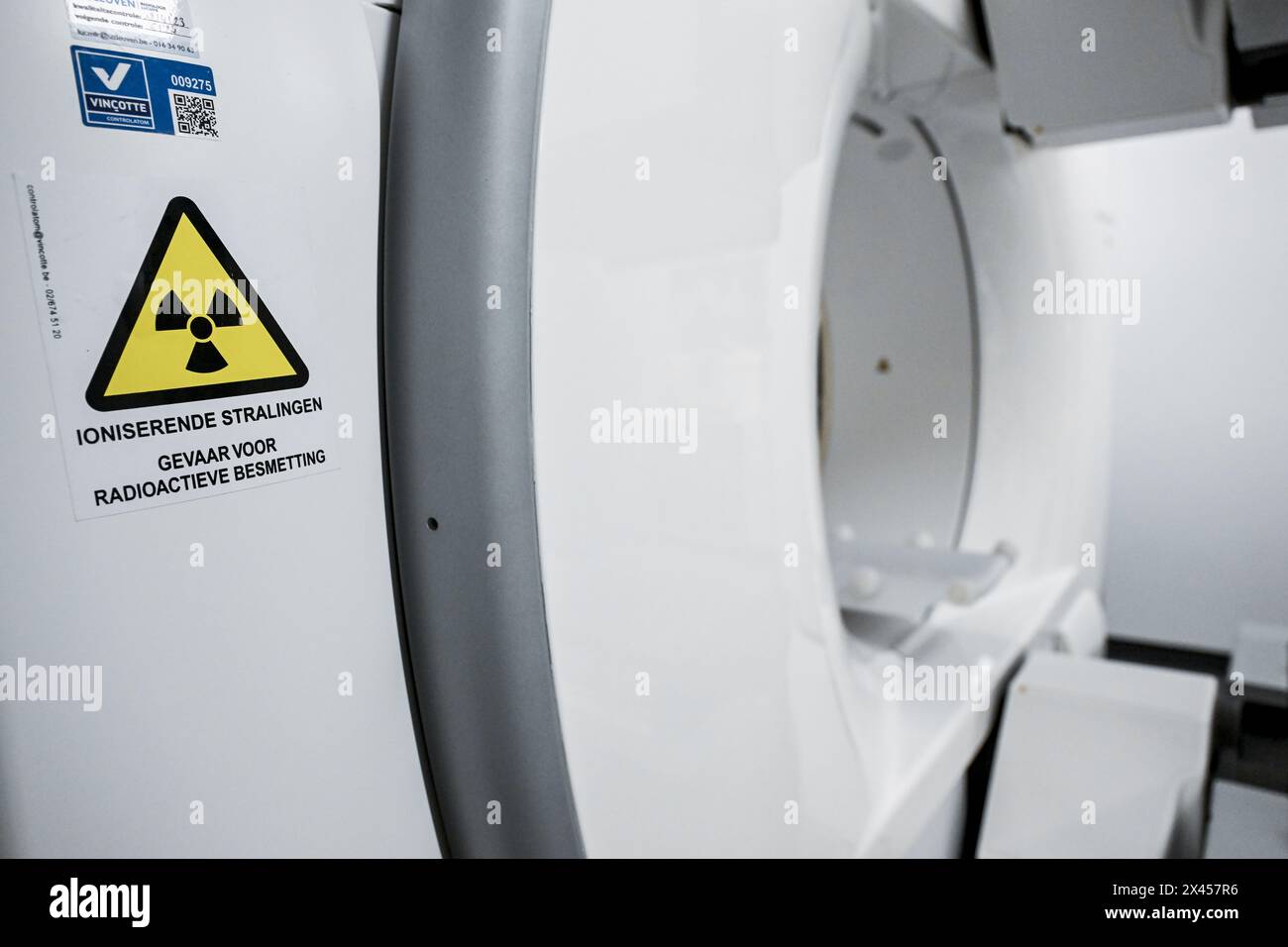 Bonheiden, Belgien. August 2023. ACHTUNG REDAKTION: NUR Einen PET-CT-Scanner im Imelda-Krankenhaus in Bonheiden am Mittwoch, 16. August 2023 VERWENDEN. BELGA FOTO DIRK WAEM Credit: Belga News Agency/Alamy Live News Stockfoto
