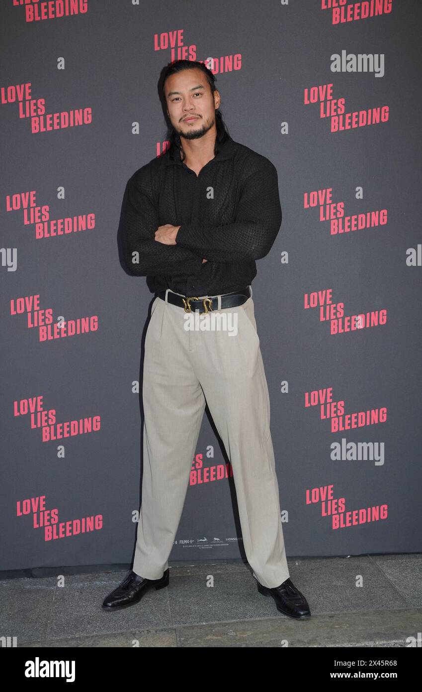 Quang Luong besuchte eine Galavorführung von Love Lies Blood im Prince Charles Theatre in London. Bilddatum: Dienstag, 30. April 2024. Stockfoto