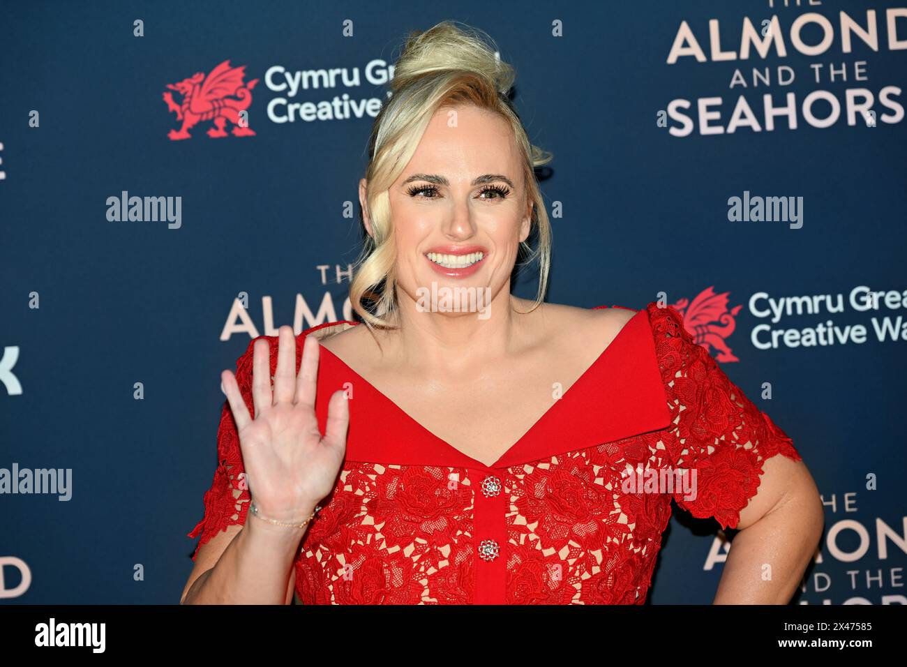 LONDON, ENGLAND - APRIL 30: Rebell Wilson nimmt am 30. April 2024 an der britischen Premiere von The Almond and the Seahorse im Vue West End Teil. Stockfoto