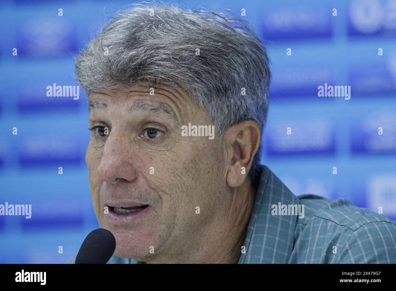 Ponta Grossa, Brasilien. April 2024 30. PR - PONTA GROSSA - 04/30/2024 - COPA DO BRASIL 2024, OPERARIO x GREMIO - Gremio Trainer Renato Gaucho in einer Pressekonferenz nach dem Spiel gegen Operario im Germano Kruger Stadion zur Copa do Brasil 2024 Meisterschaft. Foto: Joao Vitor Rezende Borba/AGIF (Foto: Jo&#xe3;o Vitor Rezende Borba/AG/SIPA USA) Credit: SIPA USA/Alamy Live News Stockfoto