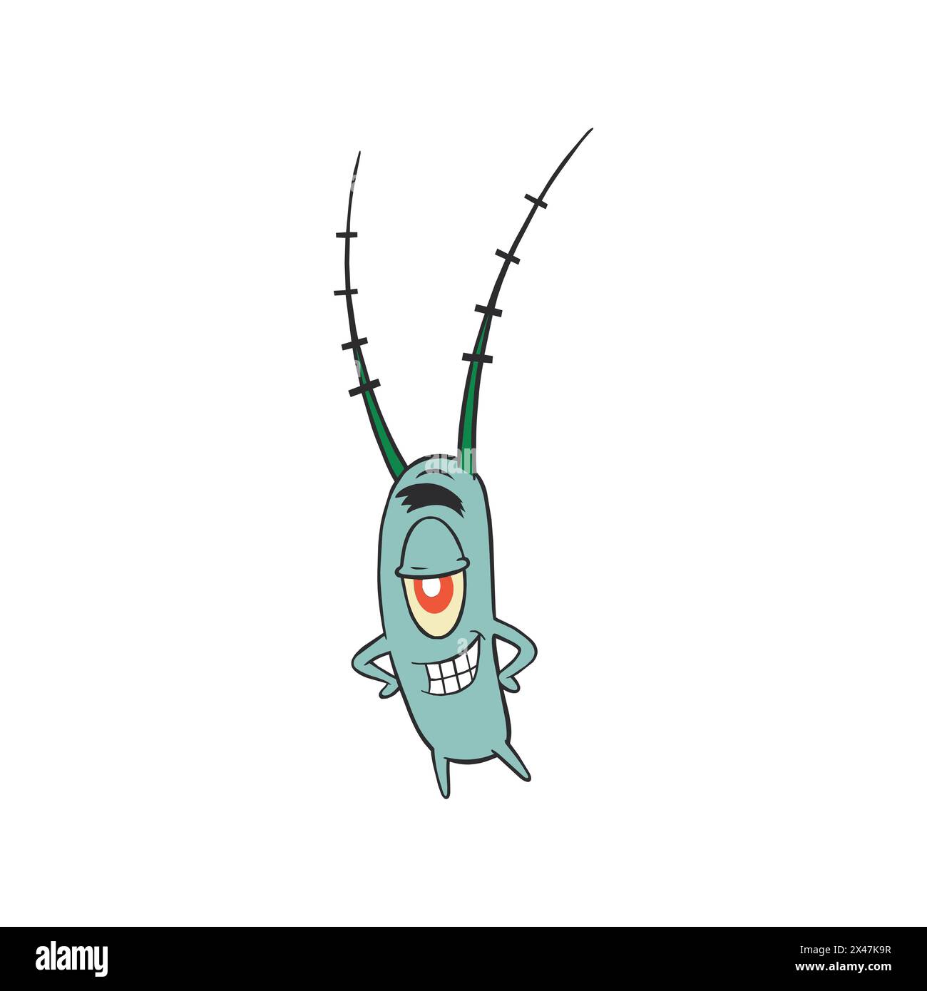 SpongeBob squarepants Charakter Baby Plankton Vektor Illustration Stock Vektor