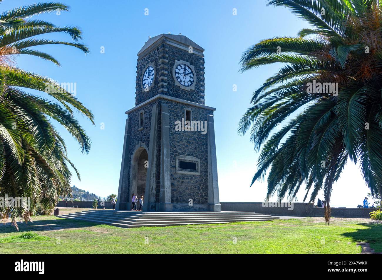 Sumner Scarborough Uhrenturm, Esplanade, Scarborough, Christchurch (Ōtautahi), Canterbury, Neuseeland Stockfoto