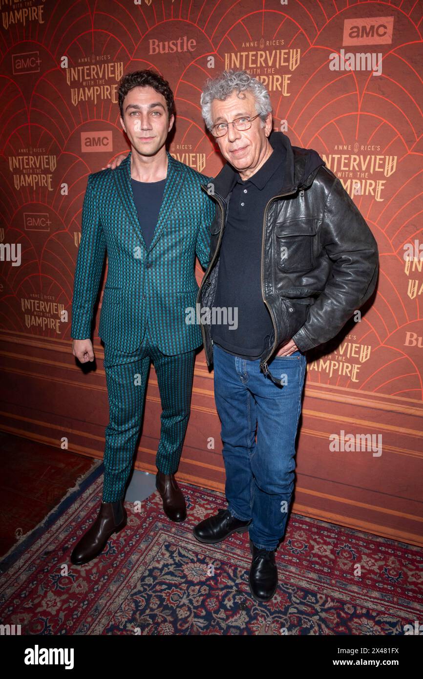 New York, Usa. April 2024 30. (L-R) Luke Brandon Field und Eric Bogosian nehmen im McKittrick Hotel an der Premiere von Anne Rice's Interview with the Vampire von AMC Networks Teil. Quelle: SOPA Images Limited/Alamy Live News Stockfoto