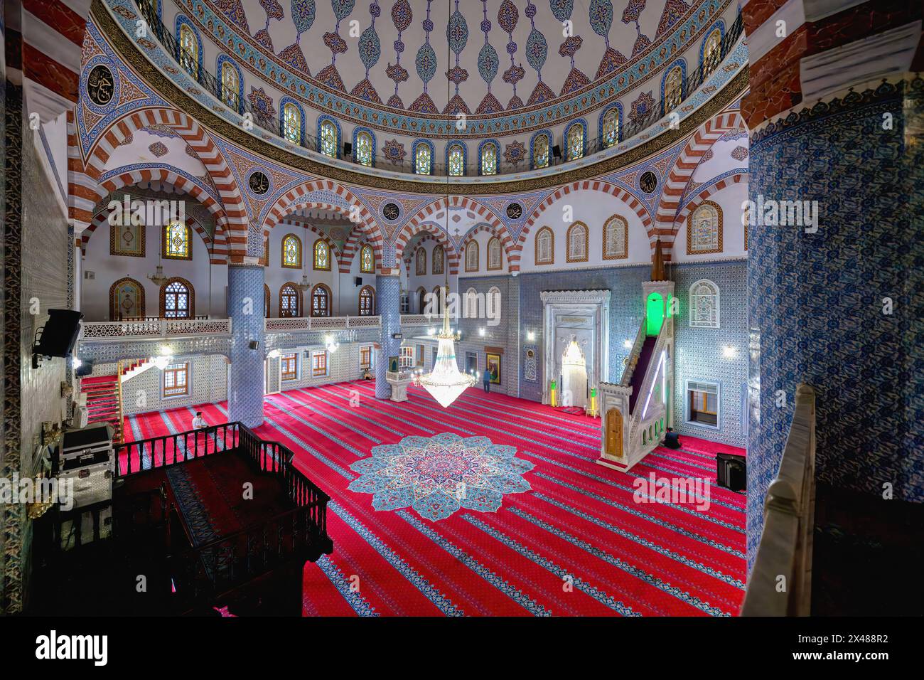 Avlusunda Moschee, Gebetssaal, Sanliurfa, Türkei Stockfoto