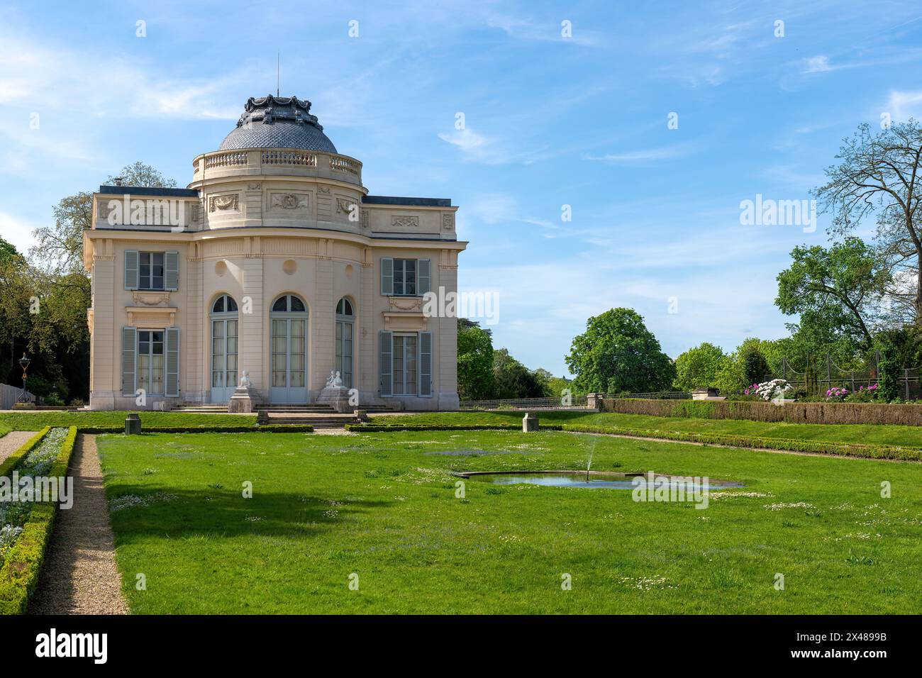 Schloss Bagatelle im Park Bagatelle - Paris, Frankreich Stockfoto