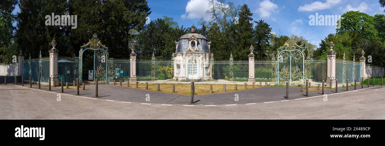 Eintritt zum Bagatelle Park in Paris - Frankreich Stockfoto