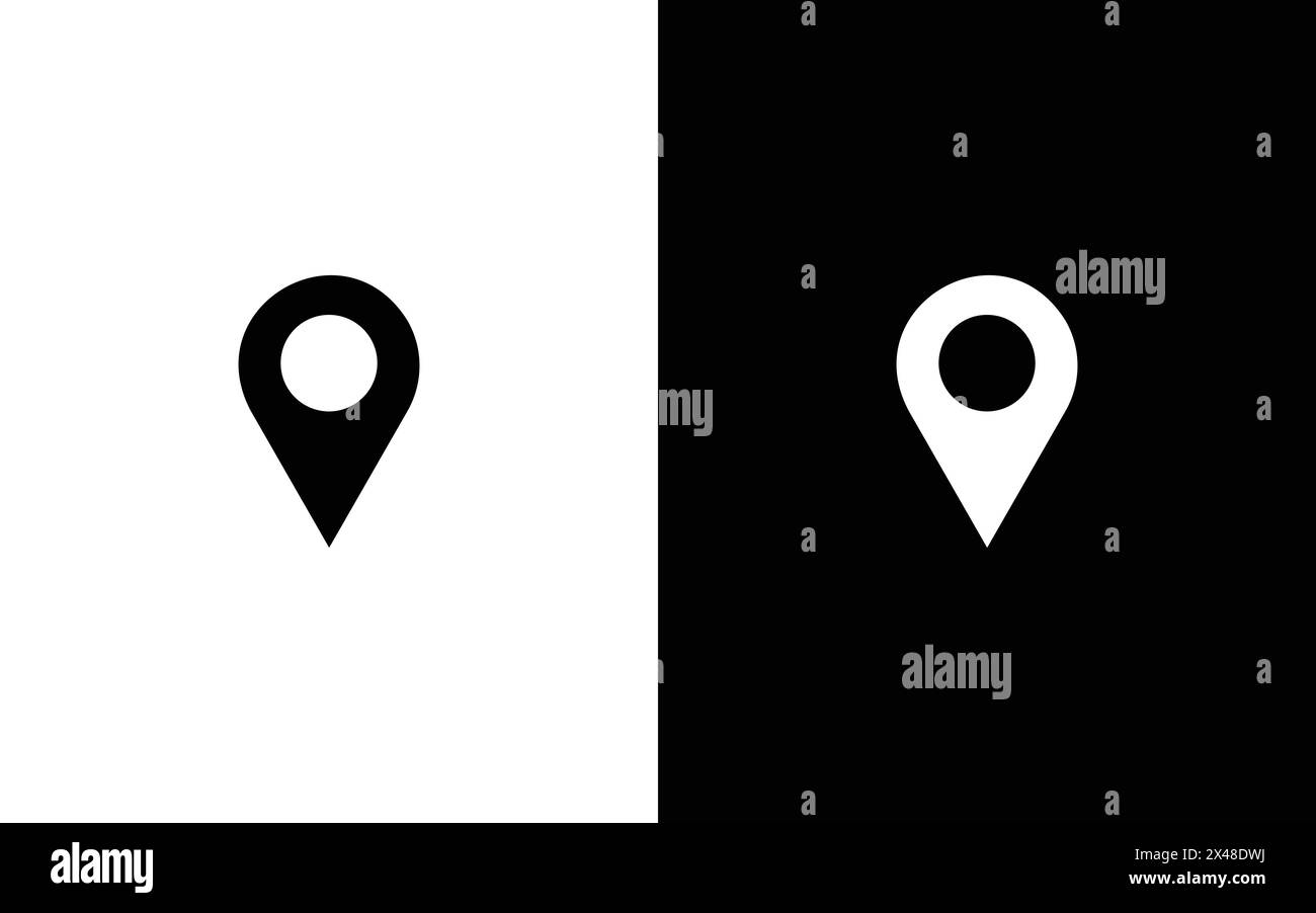 Minimalistischer Standort-Logo-Vorlage Stock Vektor