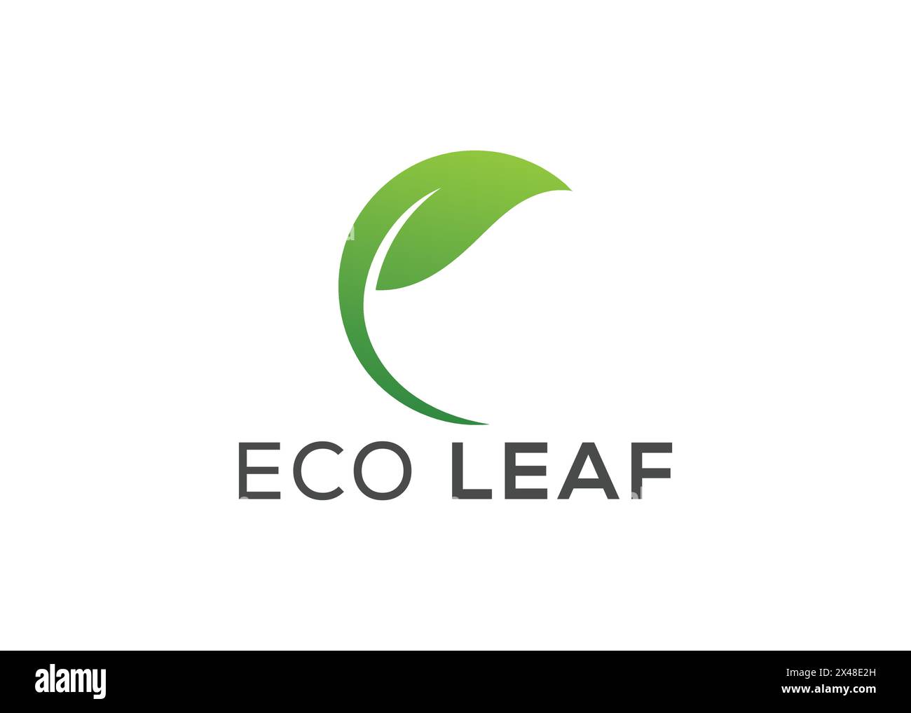 Logo-Vektor mit organischem Blatt. „Nature Eco Leaf“-Logo Stock Vektor
