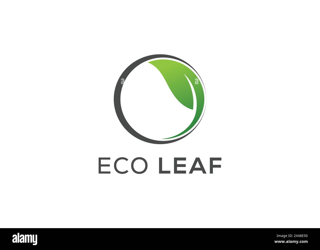 Logo-Vektor mit organischem Blatt. „Nature Eco Leaf“-Logo Stock Vektor