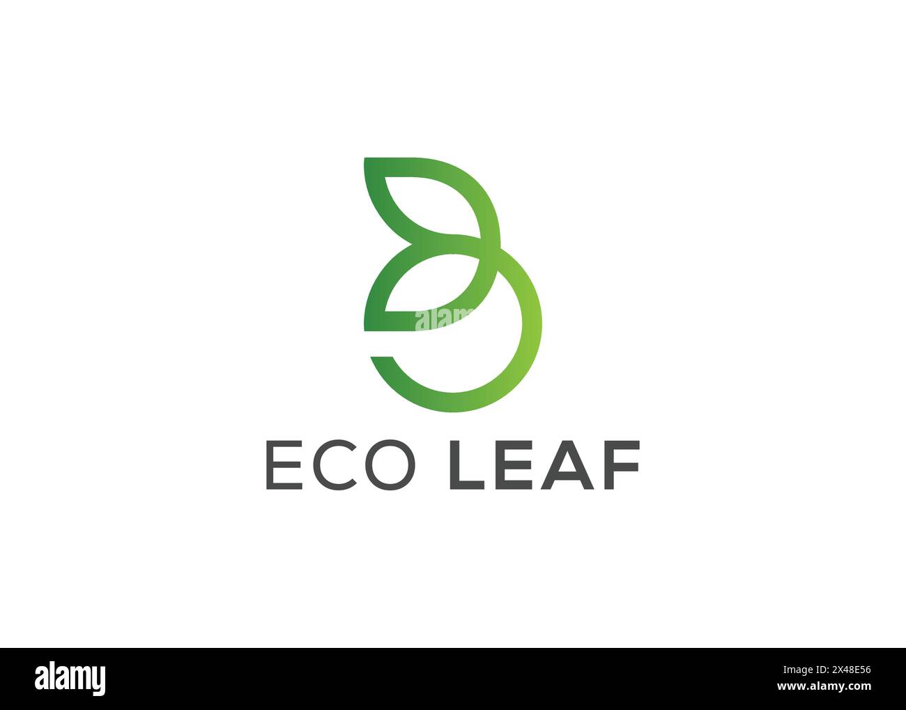 Logo-Vektor mit organischem Blatt. „Nature Eco Leaf“-Logo Stock Vektor
