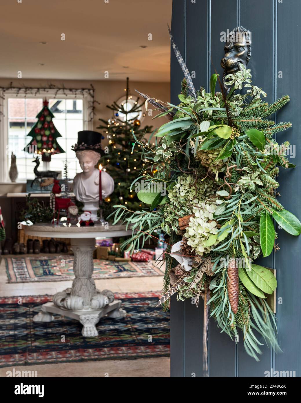 Dorset Familienheim zu Weihnachten, England, Großbritannien Stockfoto