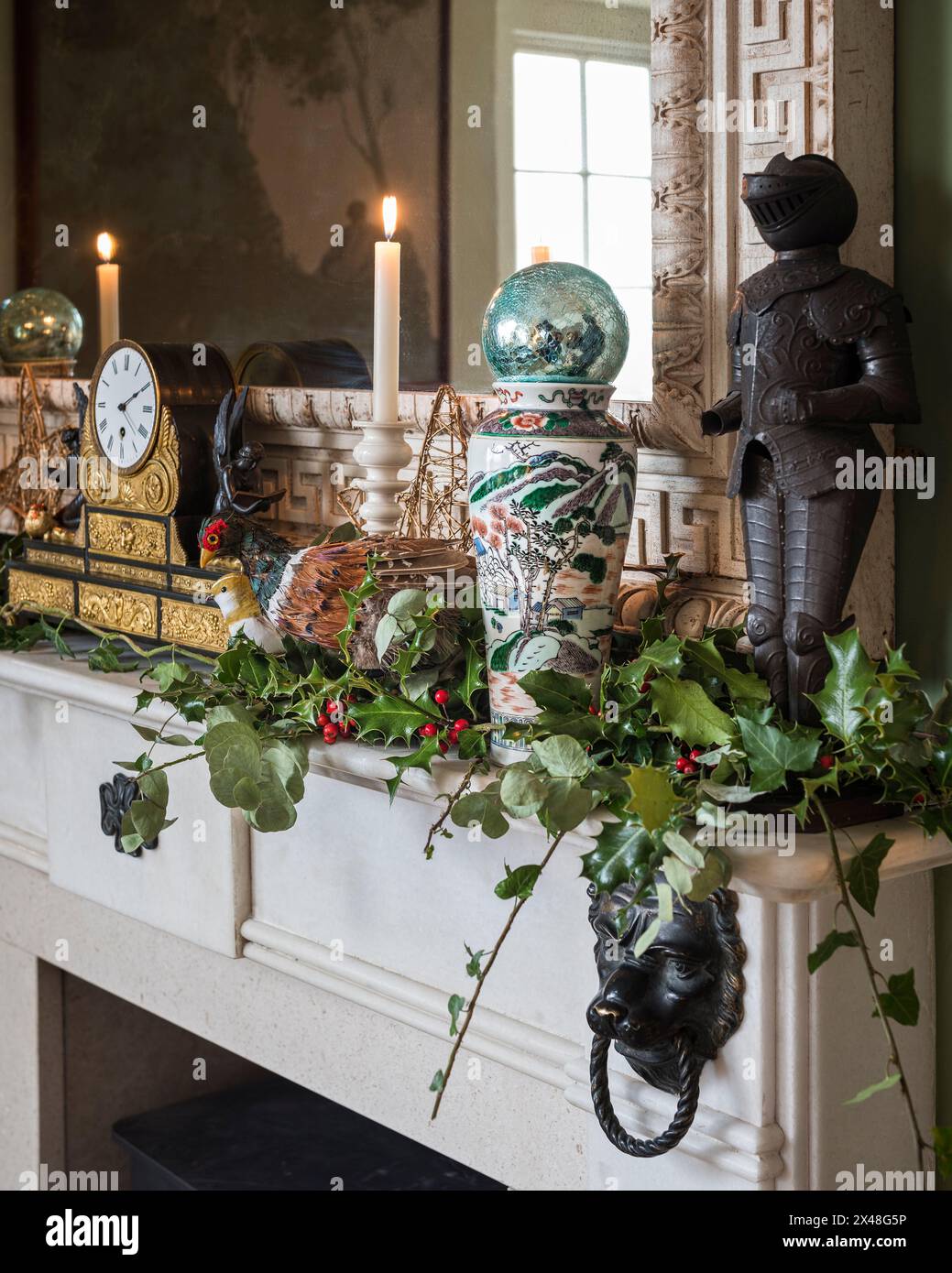 Dorset Familienheim zu Weihnachten, England, Großbritannien Stockfoto