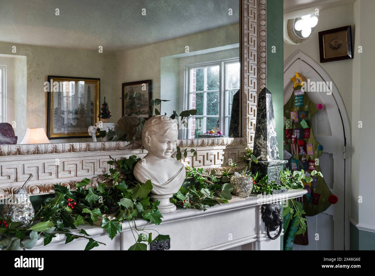 Dorset Familienheim zu Weihnachten, England, Großbritannien Stockfoto