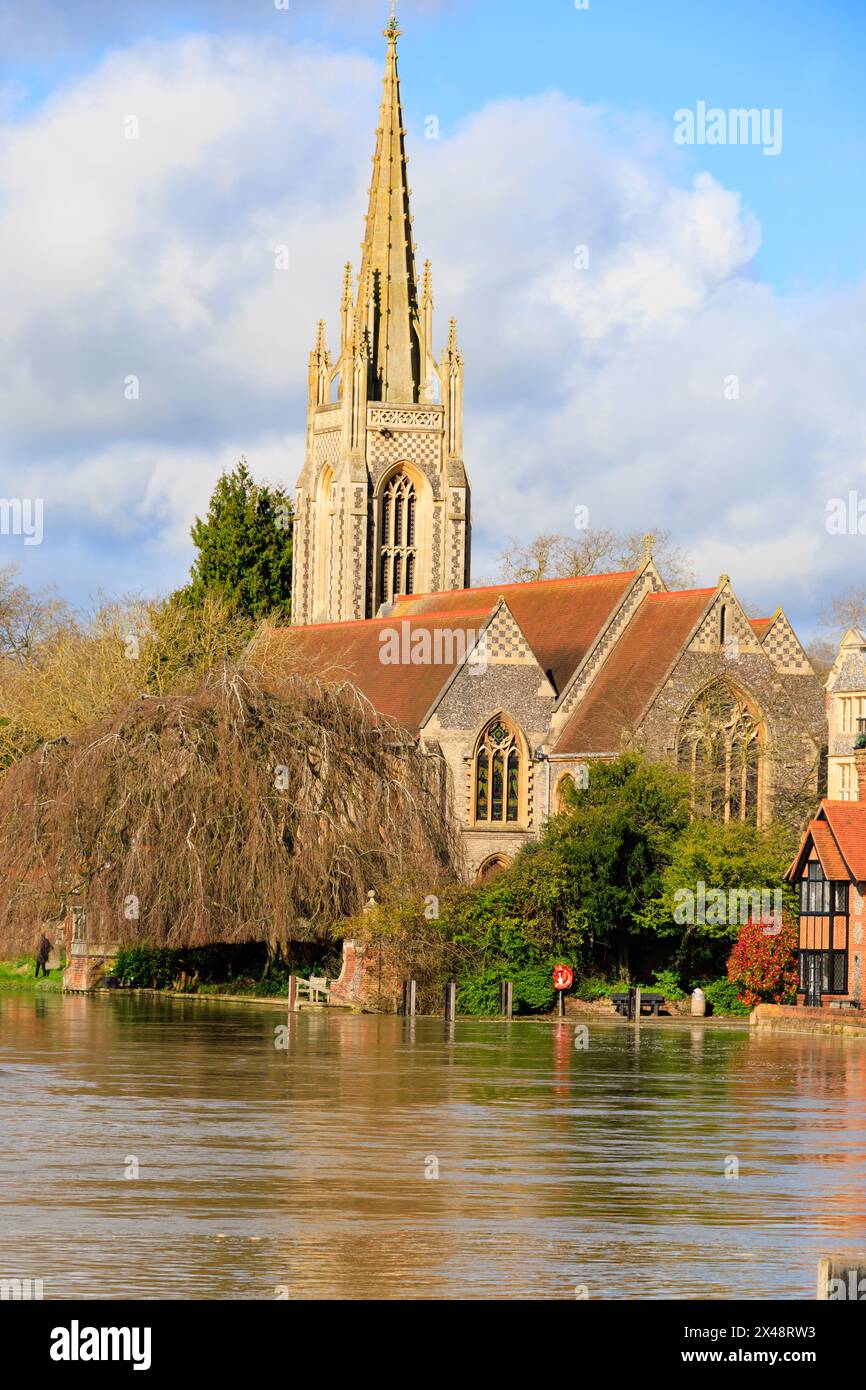 Allerheiligen Pfarrkirche. Marlow, an der Themse, Buckinghamshire, England Stockfoto