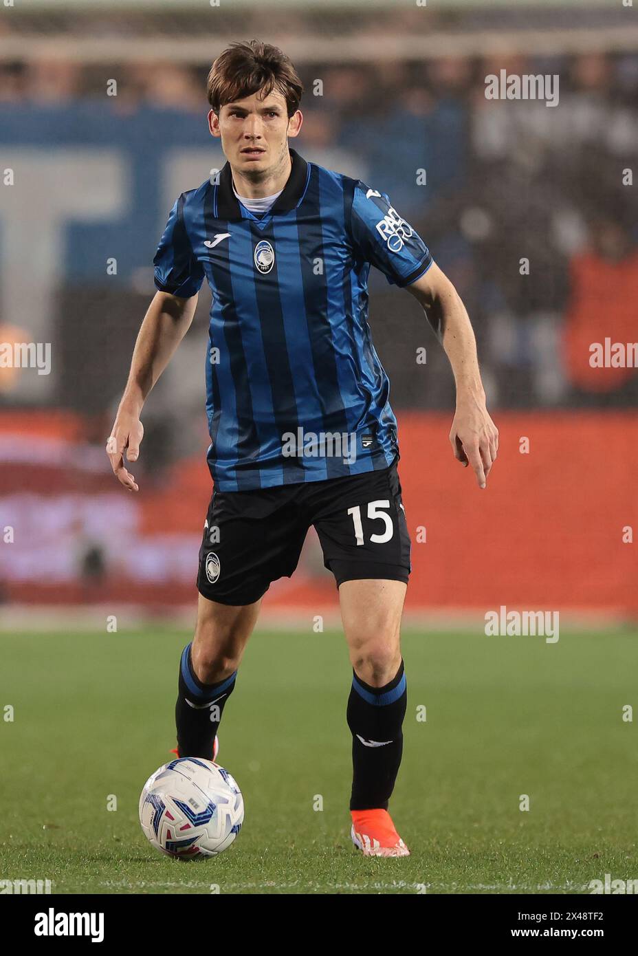 Bergamo, Italien. April 2024. Marten de Roon von Atalanta während des Coppa Italia Halbfinales 2. Leg Match im Gewiss Stadium, Bergamo. Der Bildnachweis sollte lauten: Jonathan Moscrop/Sportimage Credit: Sportimage Ltd/Alamy Live News Stockfoto