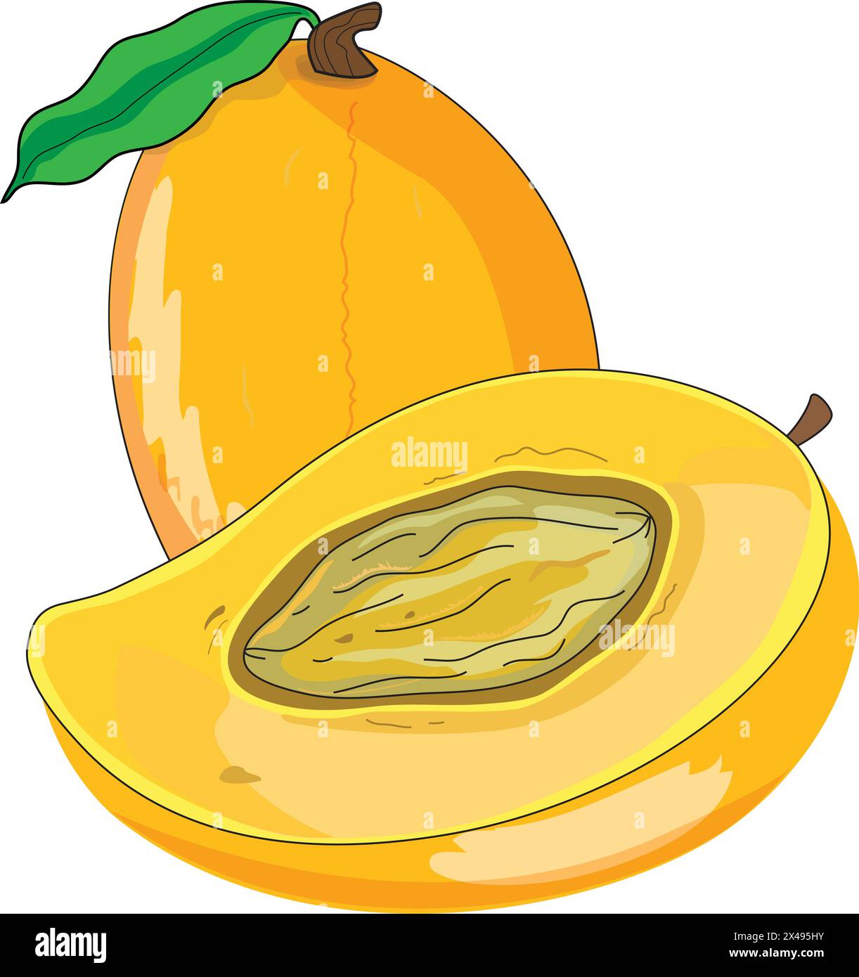 Frische und köstliche Mangos Stock Vektor