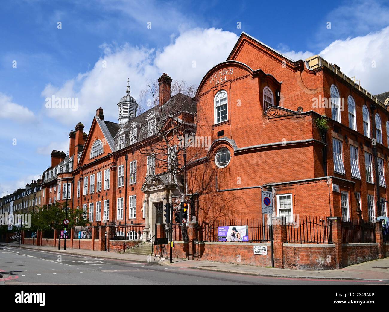 Working Men's College, Crowndale Road, Camden, London, England, UK Stockfoto