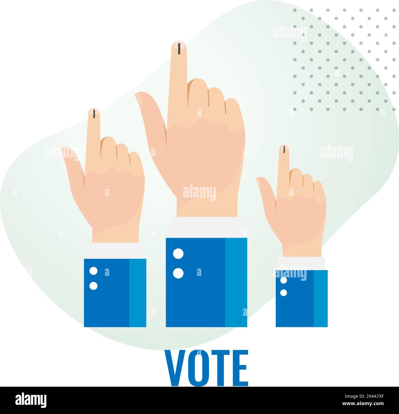 Wahlkraft - Inked Finger - Stock-Illustration als EPS 10-Datei Stock Vektor