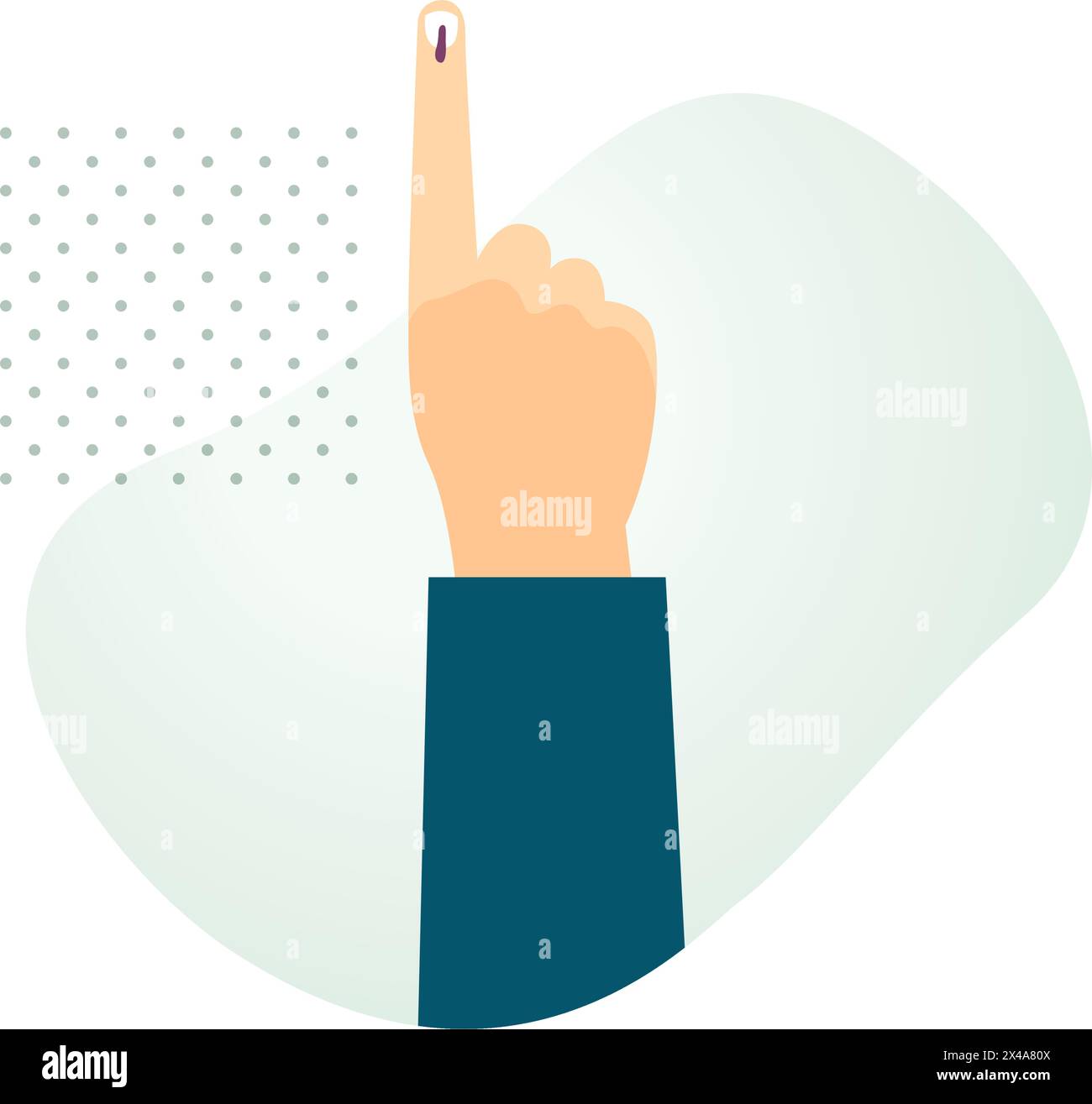 Wahlkraft - Inked Finger - Stock-Illustration als EPS 10-Datei Stock Vektor