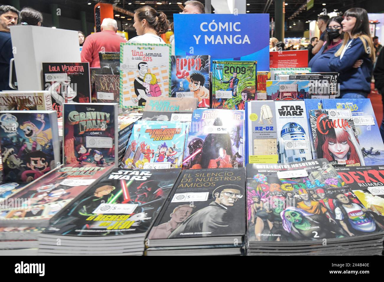 Comicbücher. 48° Feria Internacional del Libro de Buenos Aires (48° Internationale Buchmesse von Buenos Aires). La Rural, Predio Ferial de Palermo. Argentinien Stockfoto