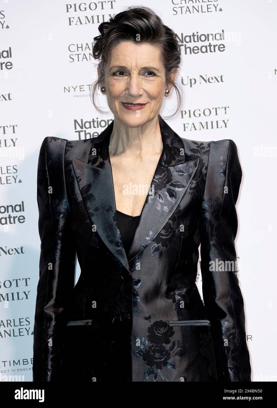 1. Mai 2024, London, England, Vereinigtes Königreich - Dame Harriet Walter besucht Up Next Gala 2024, National Theatre Stockfoto