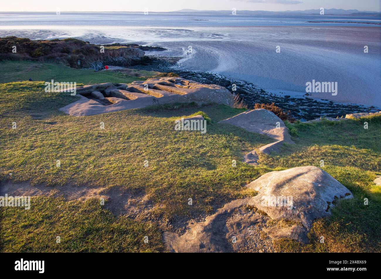 St Patrick's Chapel Heysham, Lancashire, England, Vereinigtes Königreich, Scheduled Ancient Monument. Stockfoto