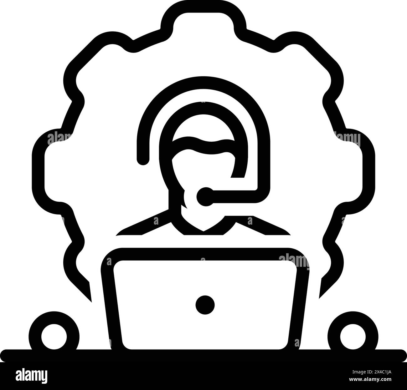 Symbol für technischen Support, Service Stock Vektor