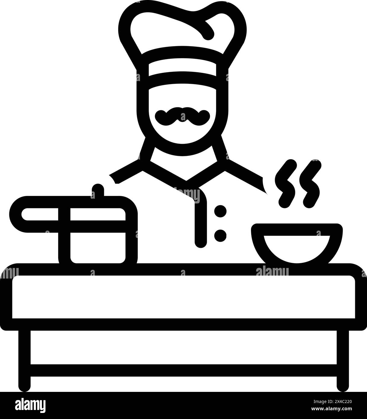 Symbol für Koch, Koch Stock Vektor