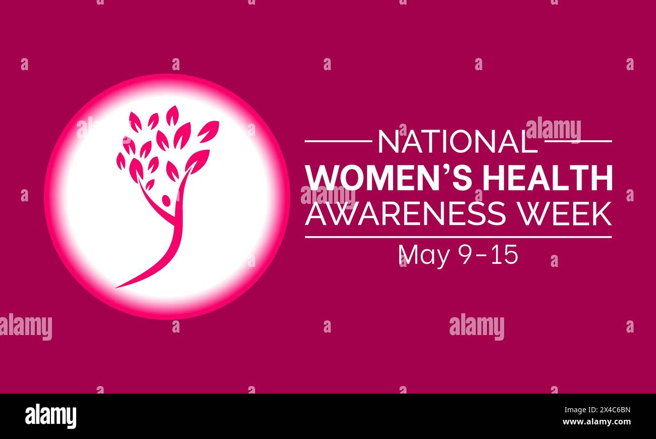 National Women's Health Week Gesundheitsbewusstsein Vektor Illustration. Vektor-Vorlage für Banner, Karte, Hintergrund. Stock Vektor