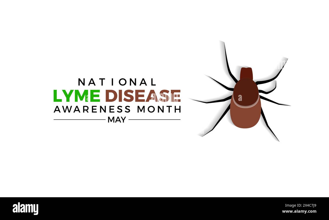 Nationale Lyme-Borreliose Bewusstsein Monat Gesundheit Bewusstsein Vektor Illustration. Vektor-Vorlage für Banner, Karte, Hintergrund. Stock Vektor