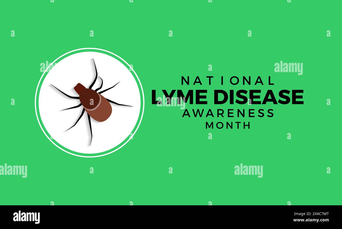 Nationale Lyme-Borreliose Bewusstsein Monat Gesundheit Bewusstsein Vektor Illustration. Vektor-Vorlage für Banner, Karte, Hintergrund. Stock Vektor