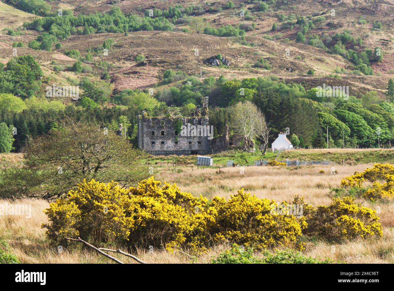 Blick auf die historische historische Bernera Kaserne im Dorf Glenelg. Glenelg, Morvich. WESTERN Highlands, Schottland, Großbritannien Stockfoto