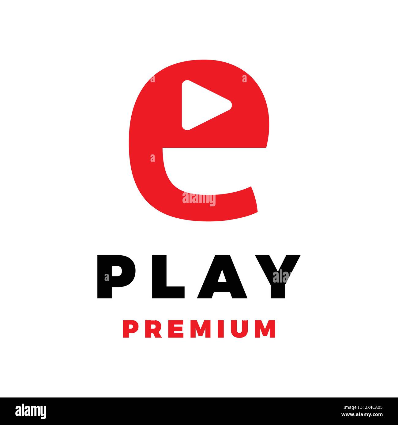 Initial Letter E Play Button Symbol Vektor Logo Vorlage Illustration Design Stock Vektor