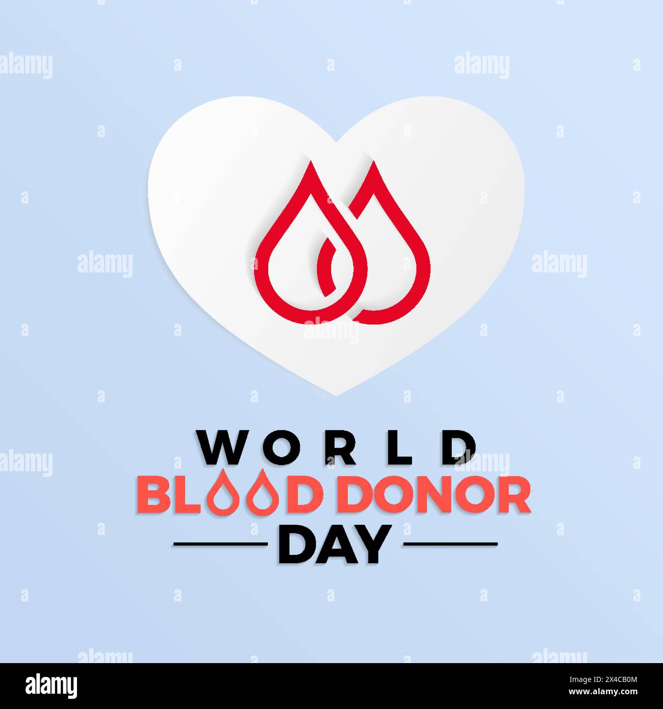 Welt Blutspender Tag Gesundheit Bewusstsein Vektor Illustration. Vektor-Vorlage für Banner, Karte, Hintergrund. Stock Vektor