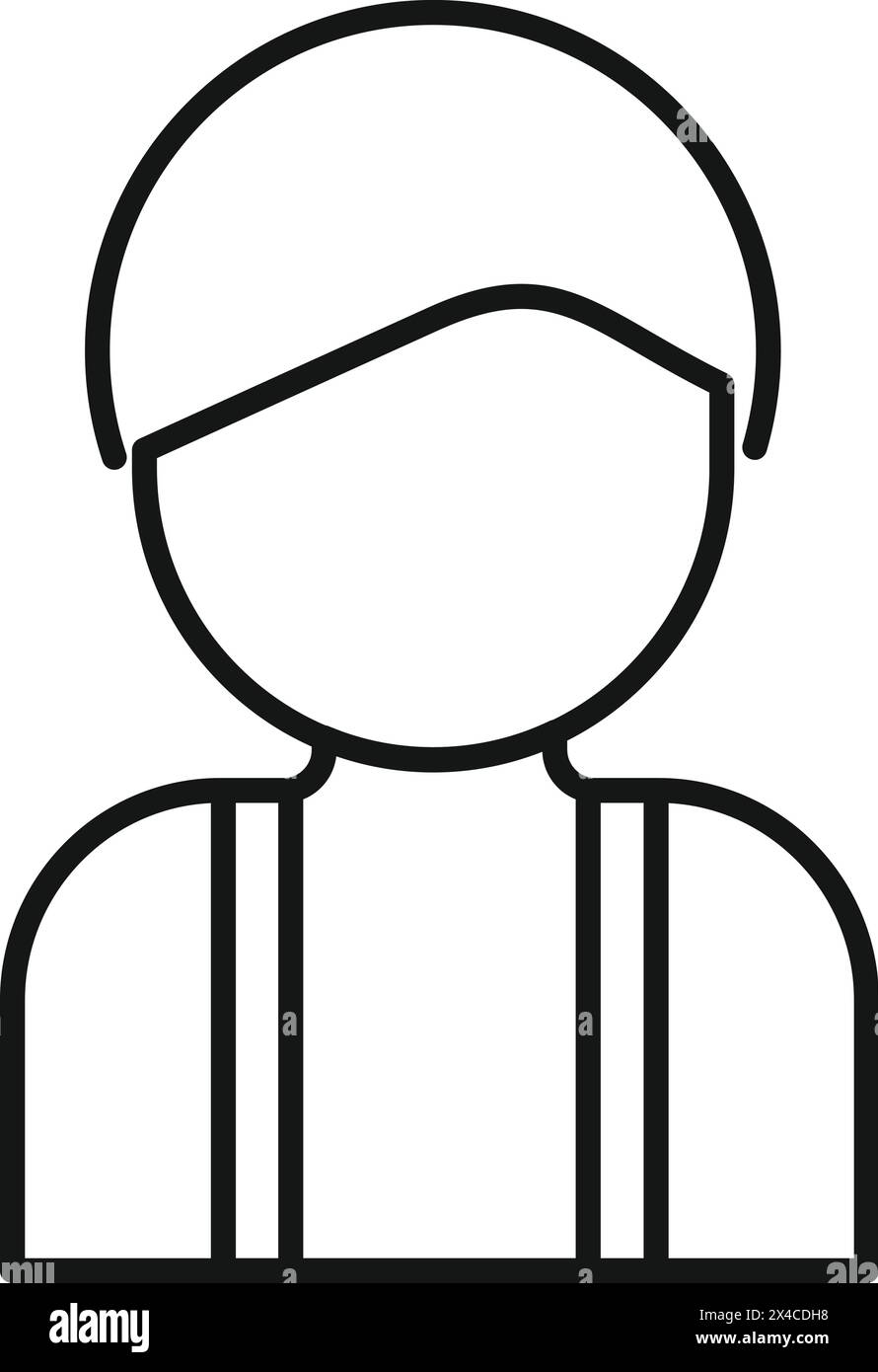 Männlicher Zen-Person-Symbol-Umrissvektor. Entspannen Sie sich. Mann Charakter Asana Stock Vektor