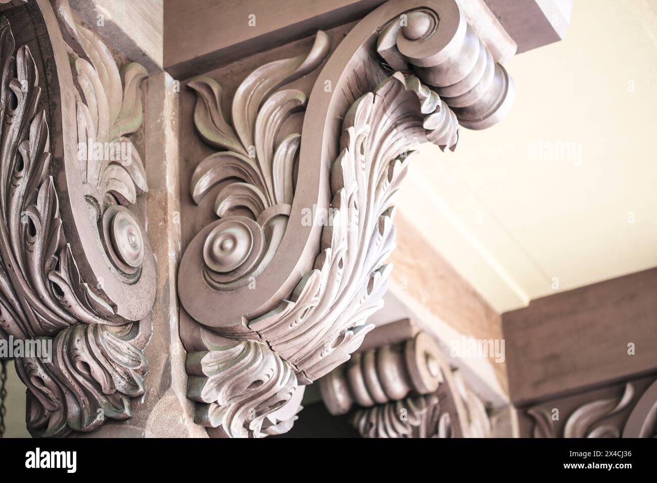Charleston, South Carolina, USA. Dekorative architektonische Konsolen Stockfoto