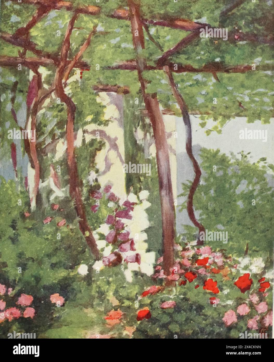 Garten in der Villa Palumbo, Ravello aus dem Buch Naples GEMALT VON AUGUSTINE FITZGERALD BESCHRIEBEN VON SYBIL FITZGERALD VERÖFFENTLICHT VON ADAM & CHARLES BLACK LONDON IM Jahr 1904 Stockfoto