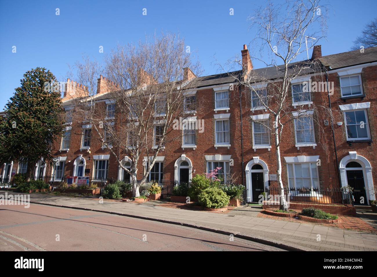 Reihenhäuser in Northampton im Vereinigten Königreich Stockfoto