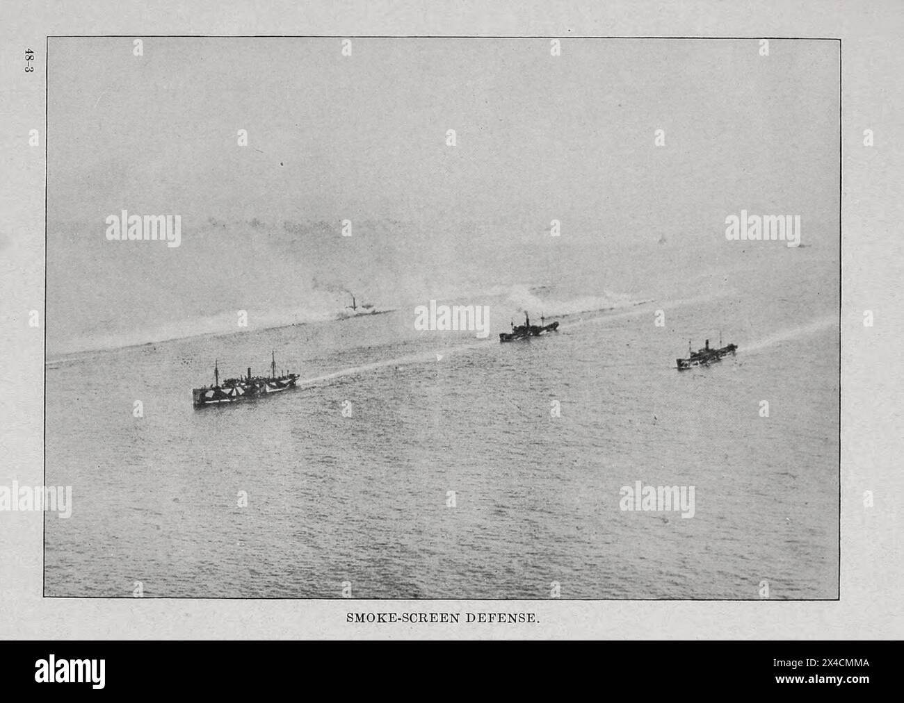 Rauchschutz vor " deutschen U-Boot-Aktivitäten an der Atlantikküste der Vereinigten Staaten und Kanadas " durch die Vereinigten Staaten. Office of Naval Records and Library, Veröffentlichungsdatum 1920 Stockfoto