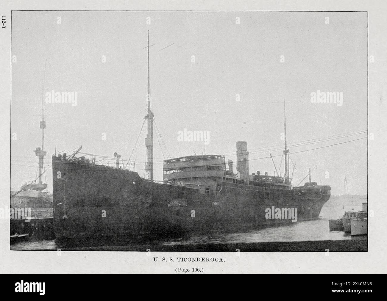 U. S. Ticonderoga aus " Deutsche U-Boot-Aktivitäten an der Atlantikküste der Vereinigten Staaten und Kanadas " durch die Vereinigten Staaten. Office of Naval Records and Library, Veröffentlichungsdatum 1920 Stockfoto