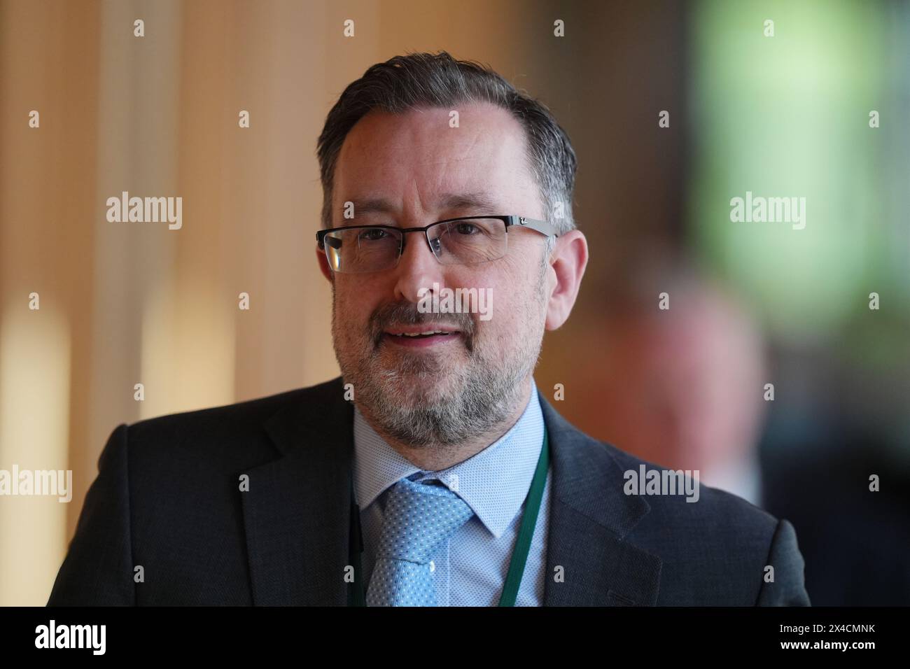 Kevin Pringle im schottischen Parlament in Edinburgh, nachdem MSP John Swinney der erste Kandidat war, der sein Angebot zum neuen Vorsitzenden der SNP und zum nächsten Premierminister Schottlands erklärte. Bilddatum: Donnerstag, 2. Mai 2024. Stockfoto