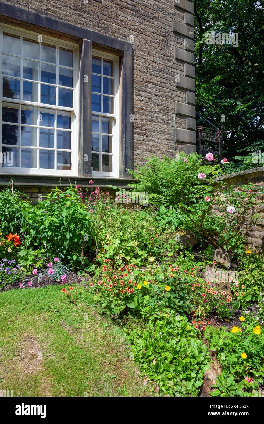 England, West Yorkshire, Haworth, das Brontë Parsonage Museum (Gartendetails) Stockfoto
