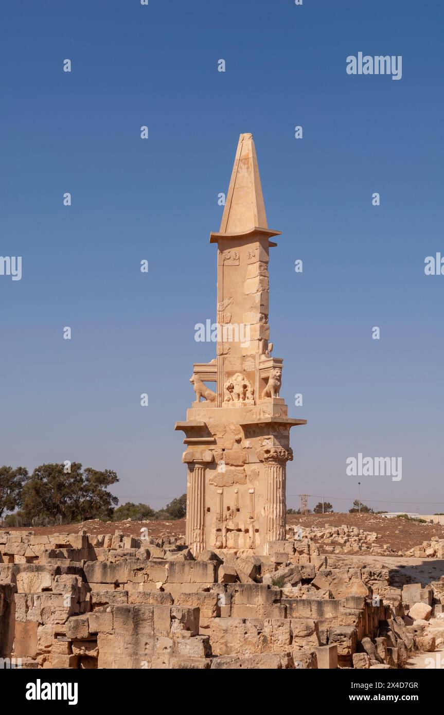 Römische Ausgrabungsstätte Sabratha. Sabratha, Tripolitanien, Libyen Stockfoto