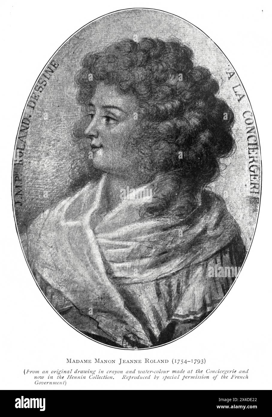 Madame Manon Jeanne Roland (1754–1793) aus der französischen Revolution vom Zeitalter Ludwigs 14 bis zum Kommen Napoleons von Wheeler, Harold Felix Baker, veröffentlicht 1913 Stockfoto